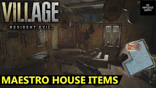 Resident Evil Village Maestro House Items  All Locations  Where To Find Last Missing Item [upl. by Meier]