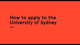 How to apply to the University of Sydney [upl. by Agemo872]