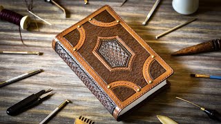 Crafting The ULTIMATE Leather Book Cover  Leather Craft [upl. by Alexa]