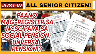 ATTENTION TO ALL SENIOR CITIZEN PAANO MAGREGISTER SA NCSC PARA SA SOCIAL PENSIONTAGALOG TUTORIAL [upl. by Ahseekan]