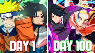 Duo Spends 100 Days as NARUTO amp SASUKE in Shindo Life Roblox ft Breazsy [upl. by Aeiram]