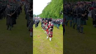 80 Year Old drummajor leads massed pipesanddrums marchingbands at 2024 Oldmeldrum Games shorts [upl. by Guevara968]