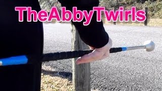 Vertical  Novice Baton Twirling  How to Twirl a Baton  TheAbbyTwirls [upl. by Hogue]