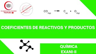 COEFICIENTES DE REACTIVOS Y PRODUCTOS  QUÍMICA  EXANIII 2024 [upl. by Sonaj]