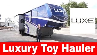 Luxe 44FB Toy Hauler fifth wheel  Luxury toy hauler [upl. by Ttesil912]