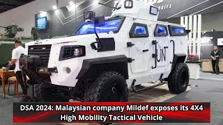 Malaysian company Mildef exposes its 4X4 High Mobility Tactical Vehicle [upl. by Evette]