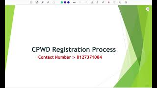 CPWD CONTRACTOR REGISTRATION PROCESS in Hindi [upl. by Narud]