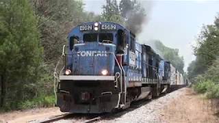 Meridian Southern Railway Conrail B237s Cabride Footage [upl. by Mahda]