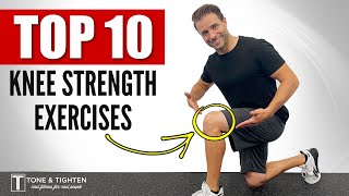 Top 10 Exercises For Knee Strength  No Equipment [upl. by Mossberg445]