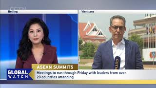 Southeast Asian leaders gather in Laos for 2nd day of ASEAN annual forum [upl. by Jonis]