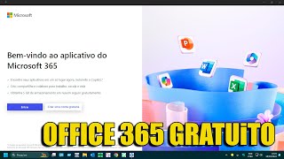 COMO USAR PACOTE OFFICE 365 GRATUITAMENTE [upl. by Alyhc730]