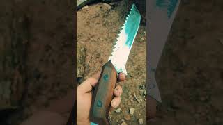 Tactical Serrated Knife – Rugged Survival amp Combat Blade knifeskills handmade tactical diy [upl. by Lainey]