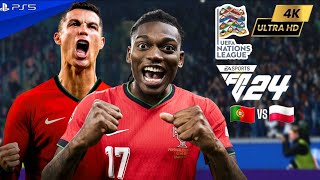 FC 24  Portugal vs Poland  Nations League 2024 Full Match  Ronaldo Nets Bicycle Goal  PS5™ 4K60 [upl. by Ardyth]