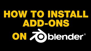 How to Install any Addons on Blender [upl. by Laius]