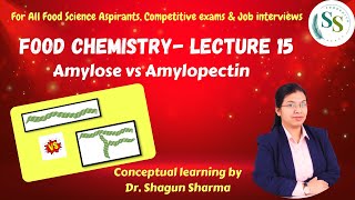 Food Chemistry Lecture 15  Amylose vs Amylopectin [upl. by Melentha936]