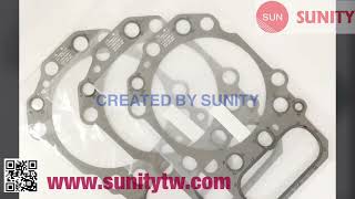 TAIWAN SUNITY  HEAD GASKET S6R S12R S16R OEM 3750132100 FOR MITSUBISHI PARTS [upl. by Lenroc55]