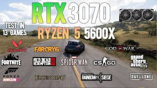 RTX 3070  Ryzen5 5600X  Test in 13 Games  RTX 3070 Gaming test [upl. by Anelam989]