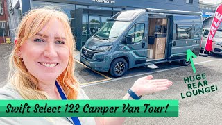 Fiat Ducato Conversion with HUGE rear LOUNGE  Swift Select 122 Camper Van Tour [upl. by Eenattirb]