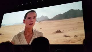 STAR WARS EPISODE IX THE RISE OF SKYWALKER TRAILER CROWD REACTION [upl. by Naejarual]