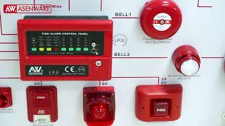 Asenware CFP2166Conventional Fire Alarm System Show Board [upl. by Aicirtal]