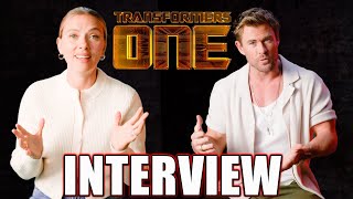 Transformers One Chris Hemsworth And Scarlett Johansson Interview [upl. by Sew678]