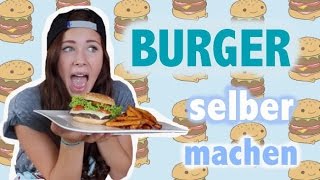 Burger selber machen  vegetarisch  gesündere Alternative [upl. by Akerley817]