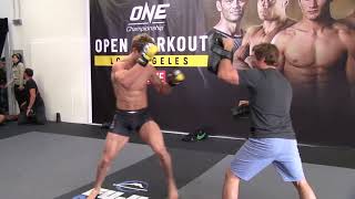 Sage Northcutt 2019 One Championship DTLA Open Workout [upl. by Yemar809]