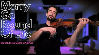 Merry Go Round Of Life  Howls Moving Castle  Violin Tutorial [upl. by Arvonio]