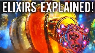 ALL NEW GOBBLEGUM ELIXIRS EXPLAINED 1000 ELIXIR OPENING Black Ops 4 Zombies [upl. by Yaj]