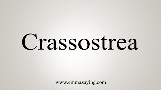 How To Say Crassostrea [upl. by Hammel]