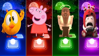 Wheres Chicky 🆚 Peepa Pig 🆚 Skibidi Toilet 🆚 Oddbods Fuse 🎶 Tiles Hop Edm Rush [upl. by Koziel]