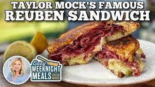 Easy Weeknight Meal Taylor Mocks Famous Reuben Sandwich  Blackstone Griddles [upl. by Anrol57]