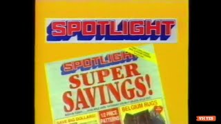 Theres bargains galore at your Spotlight store  Australian TV Commercial 1993 [upl. by Ollehcram]