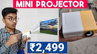 Cheap And Best Mini Projector in India 2019  Unboxing amp Review in Hindi [upl. by Bitthia]