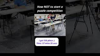 How NOT to start a puzzle competition jigsawpuzzle puzzle speedpuzzling [upl. by Margaux]