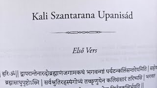 KALI SZANTARA UPANISAD HANGOSKÖNYV KALISZANTARAUPANISAD UPANISADGYŰJTEMÉNY [upl. by Elokkin754]