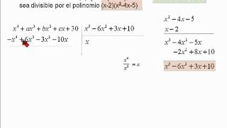 Hallar coeficientes para que sea divisible [upl. by Iddo]