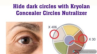 How to Hide Dark circles with Makeup l Kryolan CONCEALER CIRCLE Neutralizer [upl. by Leacim]