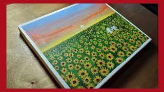 Como Pintar GIRASOLES con Acrilico Paso a Paso  How to Paint SUNFLOWERS  Acrylic Painting 56 🌻🌻🌻🌻 [upl. by Anna715]