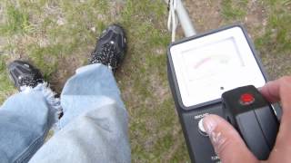 Basic Metal Detecting With a Micronta 4003 Radio Shack Metal Detector [upl. by Tteltrab]