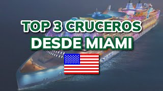 😍 LOS 3 MEJORES CRUCEROS DESDE MIAMI 2024 [upl. by Funk916]