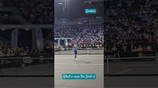 Novak Djokovic vs Dimitrov bulgaria serbia tennis exhibition match tennis 2024 goat [upl. by Enialahs]