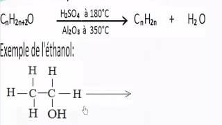 Les Alchools Déshydratation des alcools [upl. by Chico]