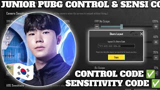 2024 JUNIOR PUBG SENSITIVITY SETTINGS CODE 33 JUNIOR PUBG CONTROL SETTINGS CODE 33 5 FINGER [upl. by Kciwdahc861]