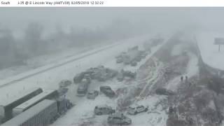 Deadly 70car pileup in Iowa caught on camera [upl. by Vaughan]