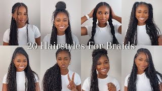 20 Ways to Style Bohemian Knotless Braids Protective Hairstyle [upl. by Ttemme890]