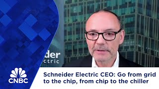 Schneider Electric CEO Go from grid to the chip from chip to the chiller [upl. by Ahsenit]