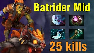 Batrider on Mid – 25 Kills No Chance for Enemies [upl. by Aisatsan]