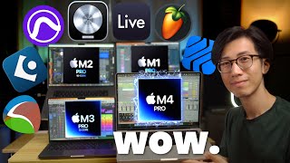 M4 Pro MacBook Pro HUGE Leap for Music Production  M4 Pro vs M3 Pro vs M2 Pro vs M1 Pro [upl. by Kaltman]