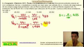 Questão Cesgranrio  PETROBRAS 2015  Técnico Administrativo e Controle  Vídeo 21 [upl. by Drew742]